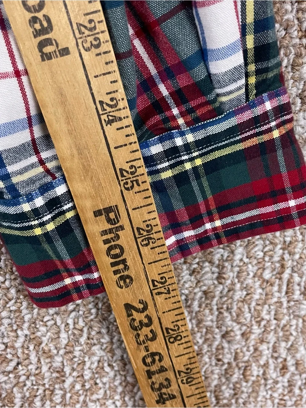 Polo Ralph Lauren Shirt XLT Red Plaid Brushed Cotton Oxford Button Up T352